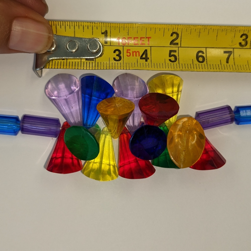 VTG RAINBOW CONE BEAD NECKLACE - Picture 9 of 11